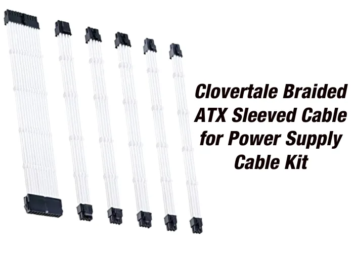 Clovertale Braided ATX Sleeved Cable for Power Supply Cable Kit