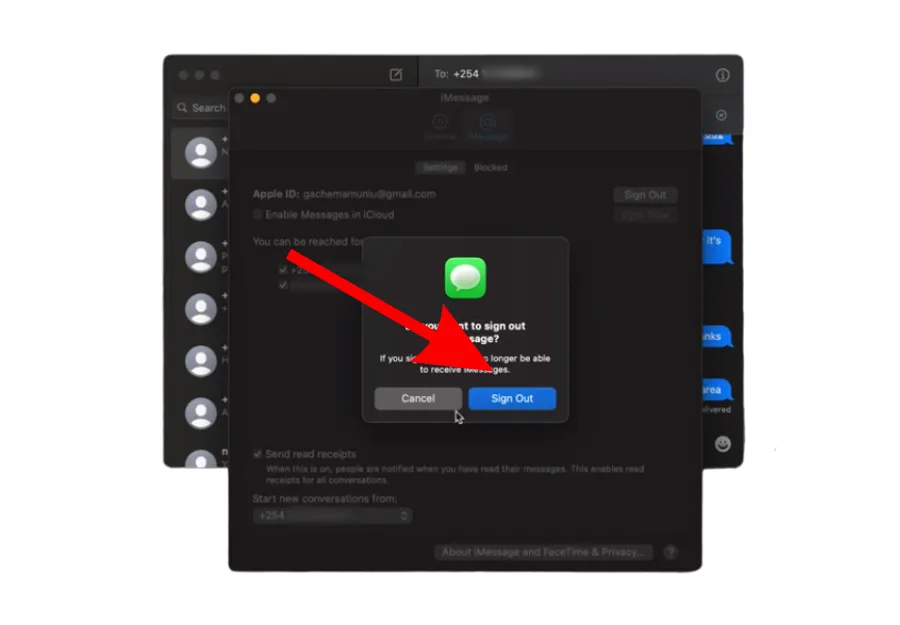Deactivate iMessage on Mac