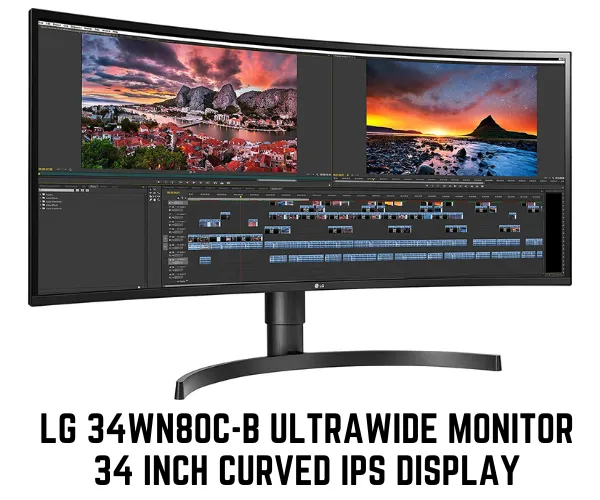 LG 34WN80C-B UltraWide Monitor Curved IPS Display