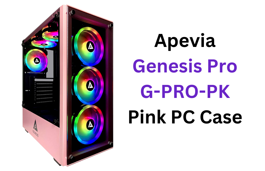 Apevia Genesis Pro G-PRO-PK Pink and White PC Case