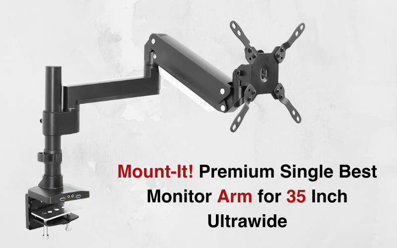 Mount-It! Premium Single Best Monitor Arm for 35 Inch Ultrawide