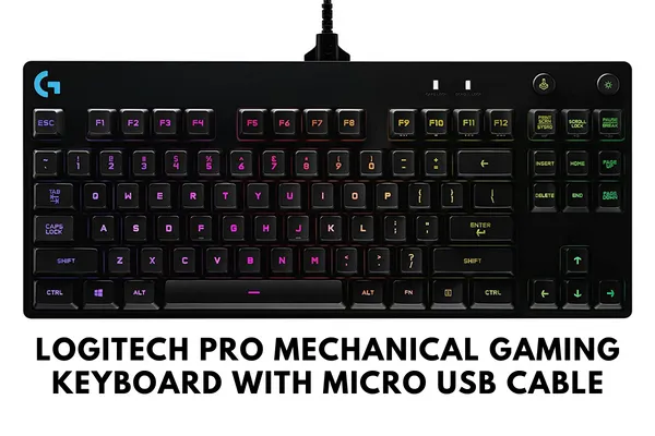 logitech Pro Mechanical Gaming Keyboard with Micro USB Cable
