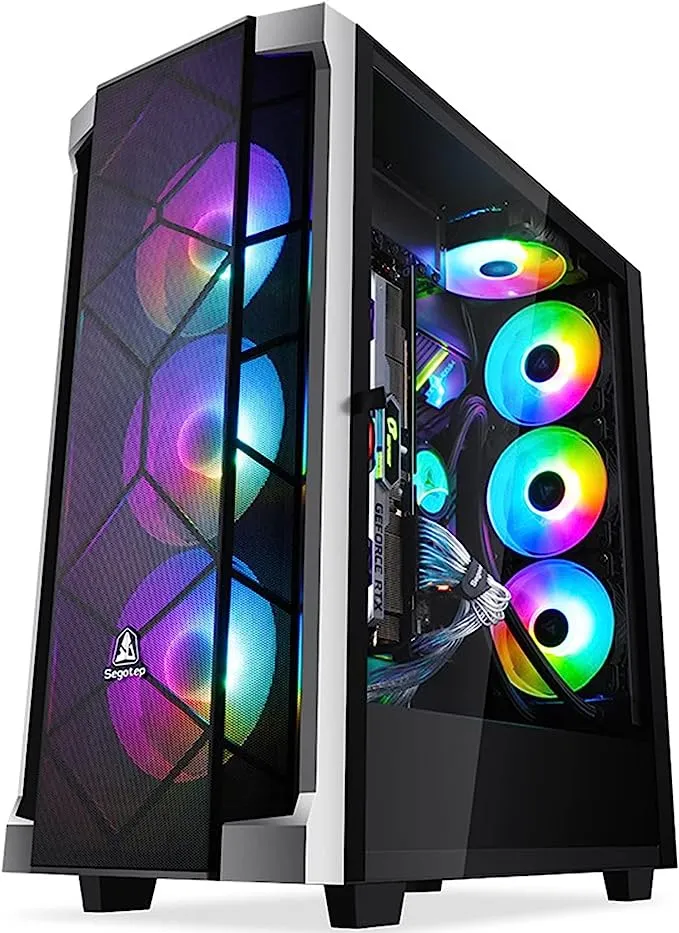 Segotep T1 Full-Tower E-ATX Gaming PC Case, Graphics